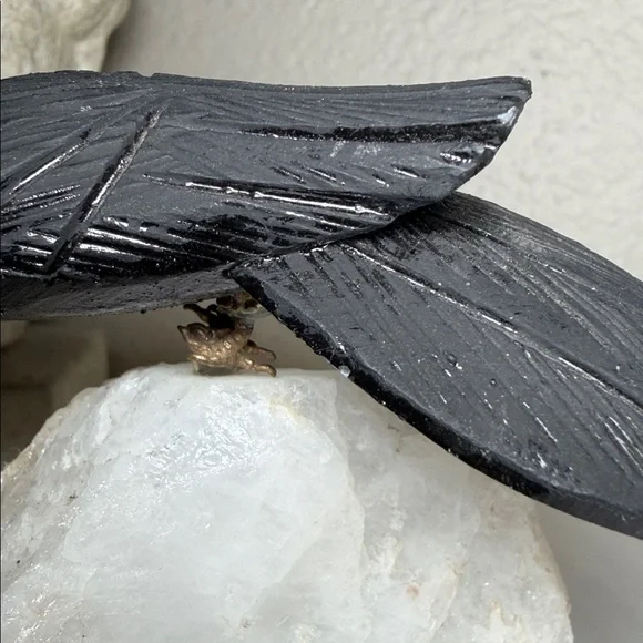 Vintage Brazilian Gemstone Toucan Bird Carving Quartz Base Onyx Calcite - Picture 12 of 15